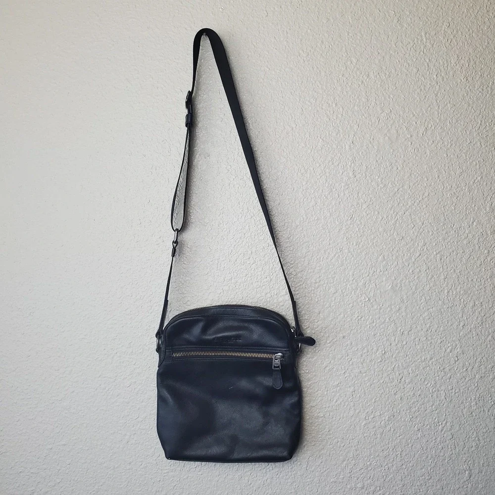 coach‎ medium crossbody wallet for women black leather